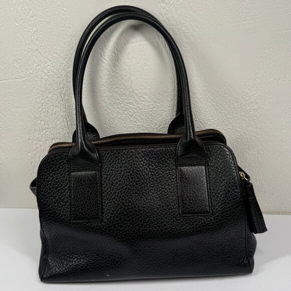 Kate Spade Southport Avenue Lydia Satchel Black Leather Dual Handles Handbag - Picture 3 of 14